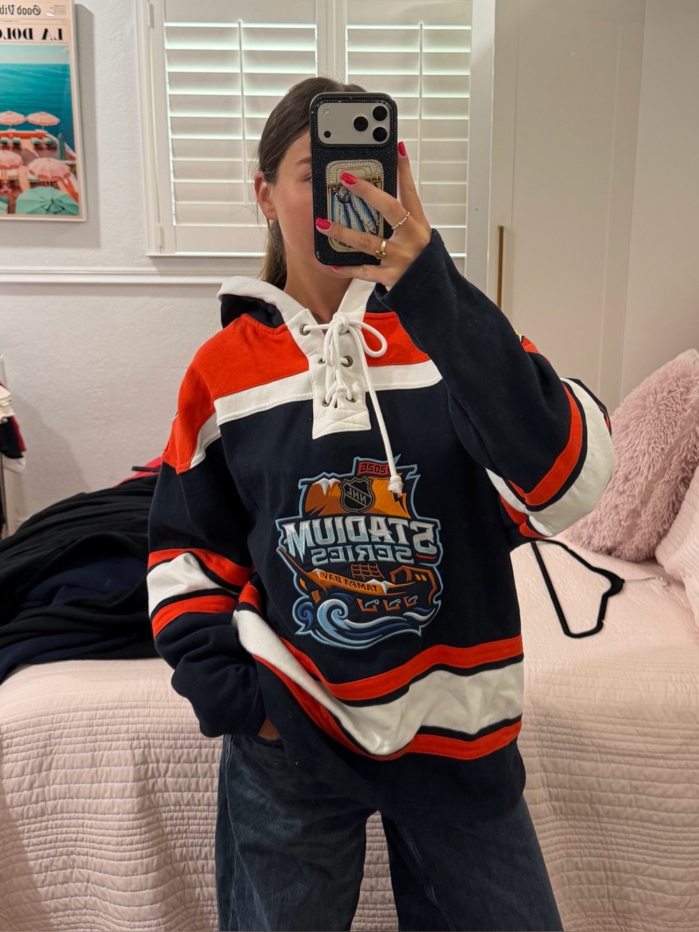 Vintage Tampa Bay Lightning Boston Bruins Stadium Series Hockey Jersey Hoodie